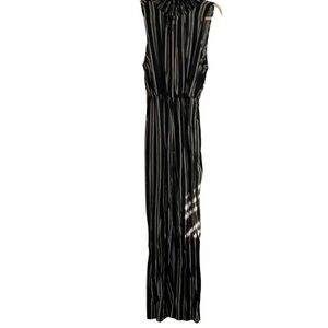 Target Xhilaration Black & White Striped Turtleneck Sleeveless Romper-Size M